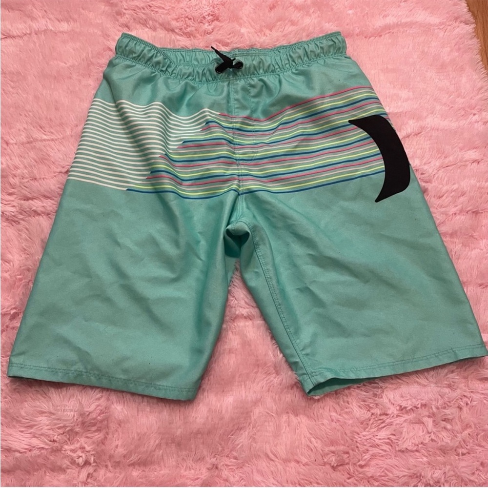 🎀5/$25🎀 Hurley swim trunks board shorts boys large mint green
